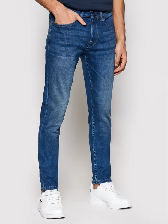 شلوار جین په په جین Jeansy Finsbury PM200338 Modrá Skinny Fit