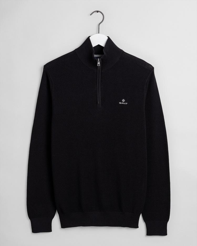 بافت اسپرت نیم زیپ اورجینال گانت Gant Cotton Piqué Half-Zip Sweater 8030523