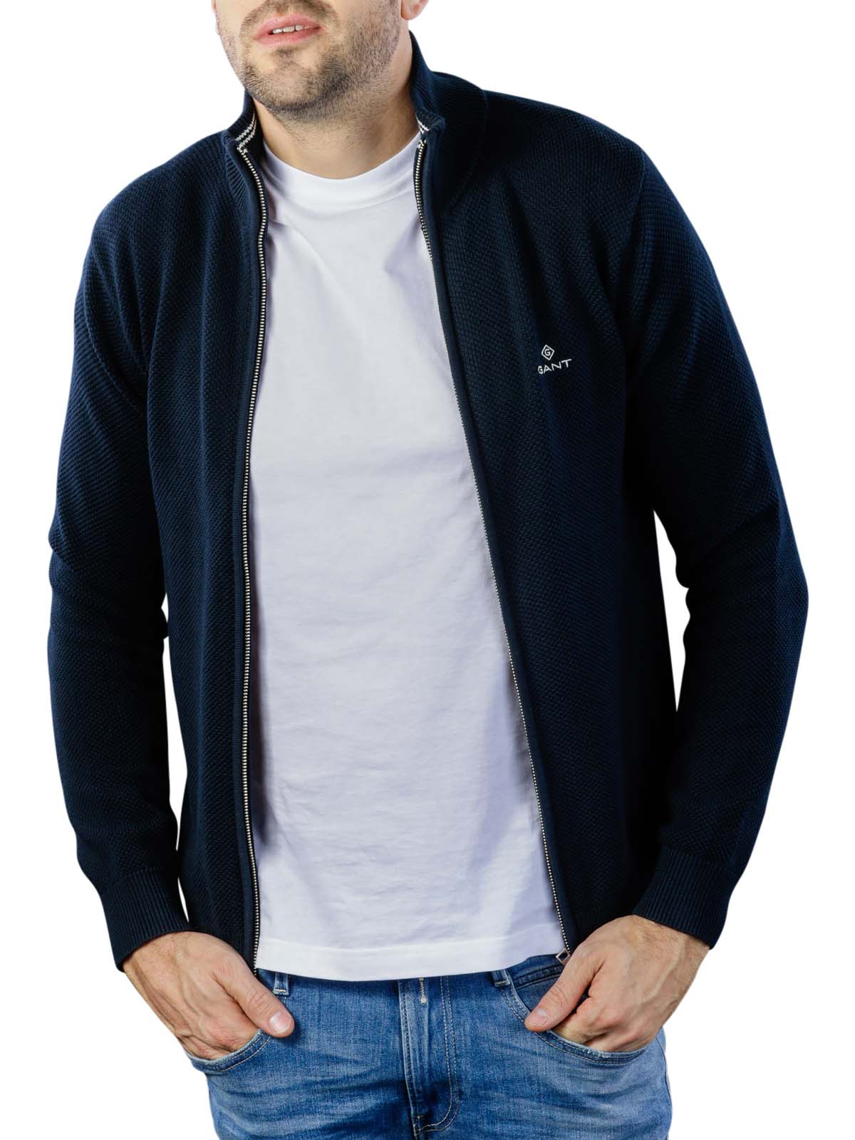 ژاکت زیپ دار اورجینال گنت GANT cardigan 8030524
