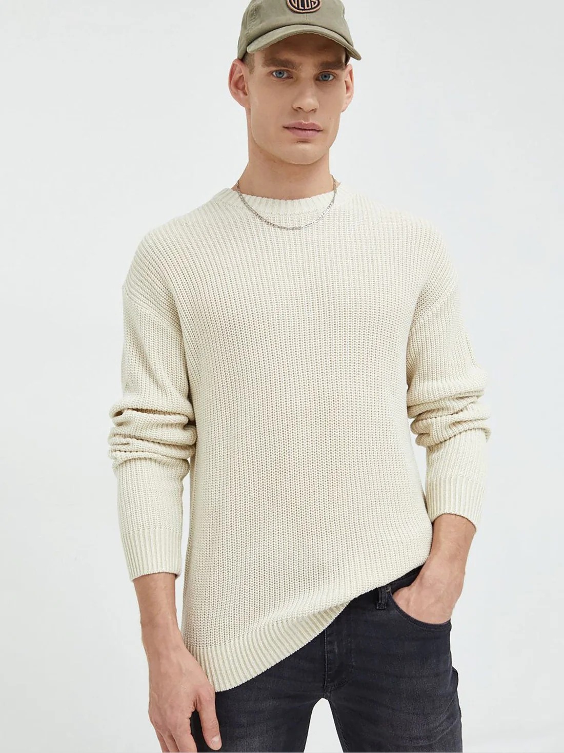 بافت بلند اورجینال جک اند جونز Jack & Jones Originals JORBRINK KNIT CREW NECK 12194786