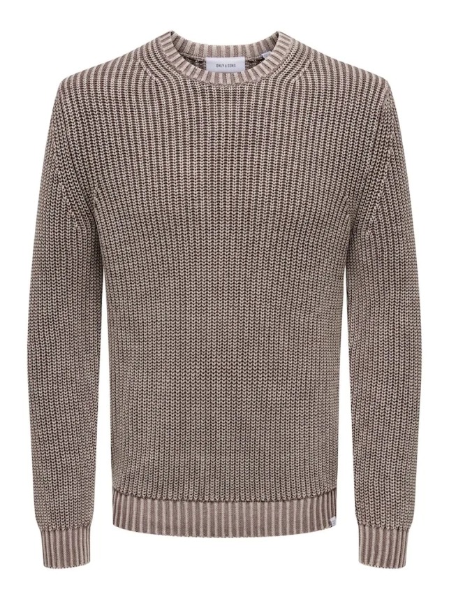 بافت اسپرت اورجینال اونلی اند سانز Only & Sons ONSPRIAM REG 7 WA Shed Struc Crew Knit 22029802